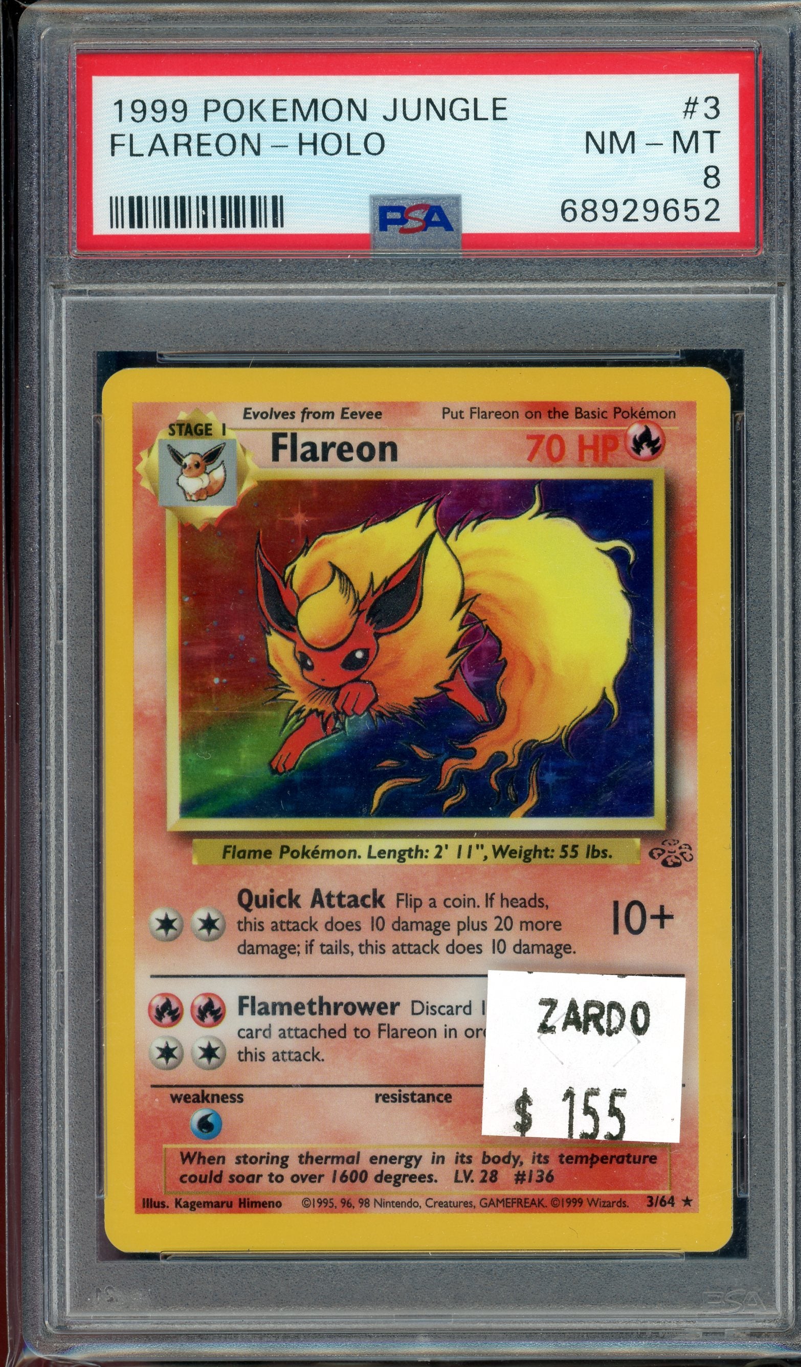 PSA 8 Flareon holo -Jungle
