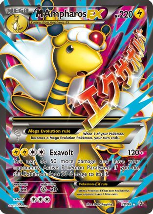 M Ampharos EX (Full Art) (88/98) - XY Ancient Origins Holofoil