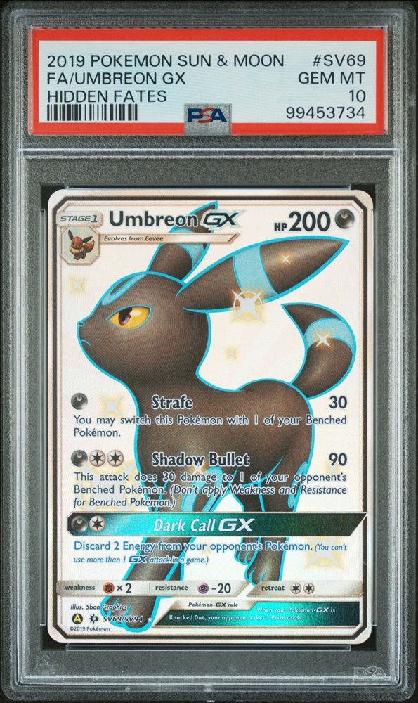 PSA 10 FA/UMBREON GX HIDDEN FATES
