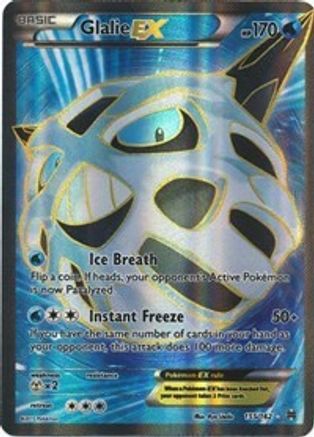 pokemon glalie card Glalie EX (Full Art) (155/162)