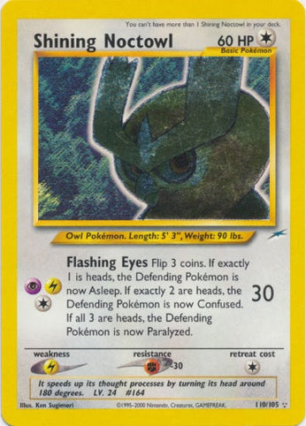 PSA 9Shining Noctowl #110/105 Neo Destiny Unlimited