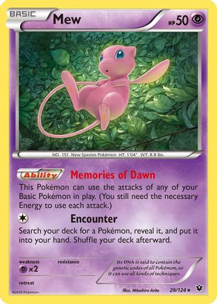 Mew (29/124) - XY Fates Collide Holofoil
