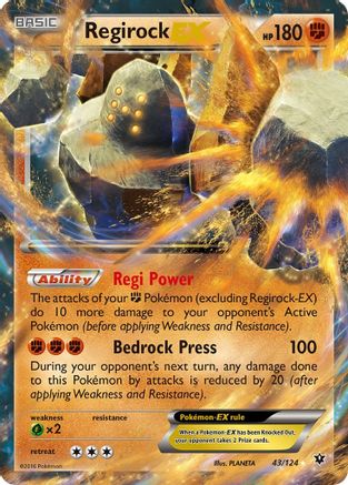 Regirock EX (43/124) - XY Fates Collide Holofoil