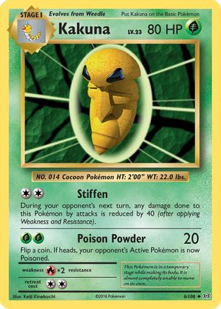 Kakuna (6/108) - XY Evolutions Reverse Holofoil
