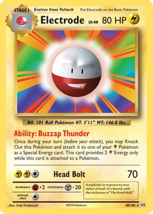 Electrode (40/108) - XY Evolutions Reverse Holofoil