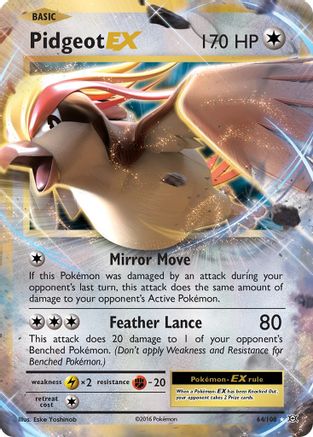 Pidgeot EX (64/108) - XY Evolutions Holofoil