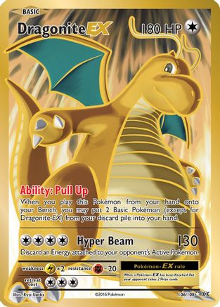 Dragonite EX (Full Art) (106/108) - XY  Evolutions Holofoil