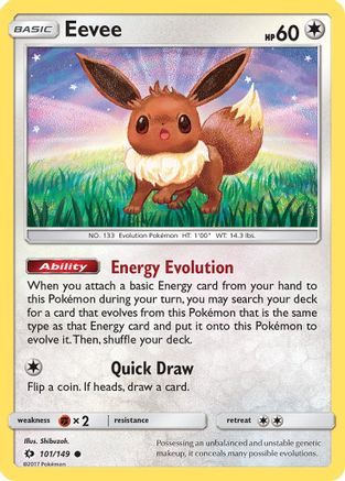 Eevee (101/149) - SM Base Set Reverse Holofoil