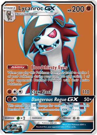 Lycanroc GX (Full Art) (138/145) - SM Guardians Rising Holofoil