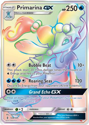 Primarina GX (Secret) (149/145) - SM  Guardians Rising Holofoil