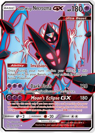 Dawn Wings Necrozma GX (Full Art) (143/156) - SM Ultra Prism Holofoil