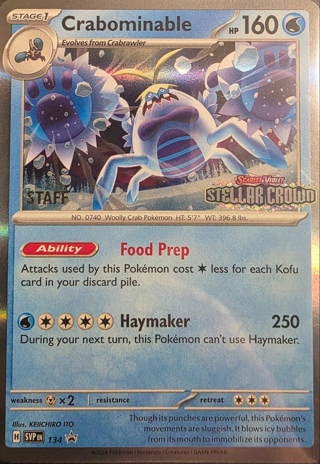 Crabominable - SVP134 - STAFF Prerelease Promo