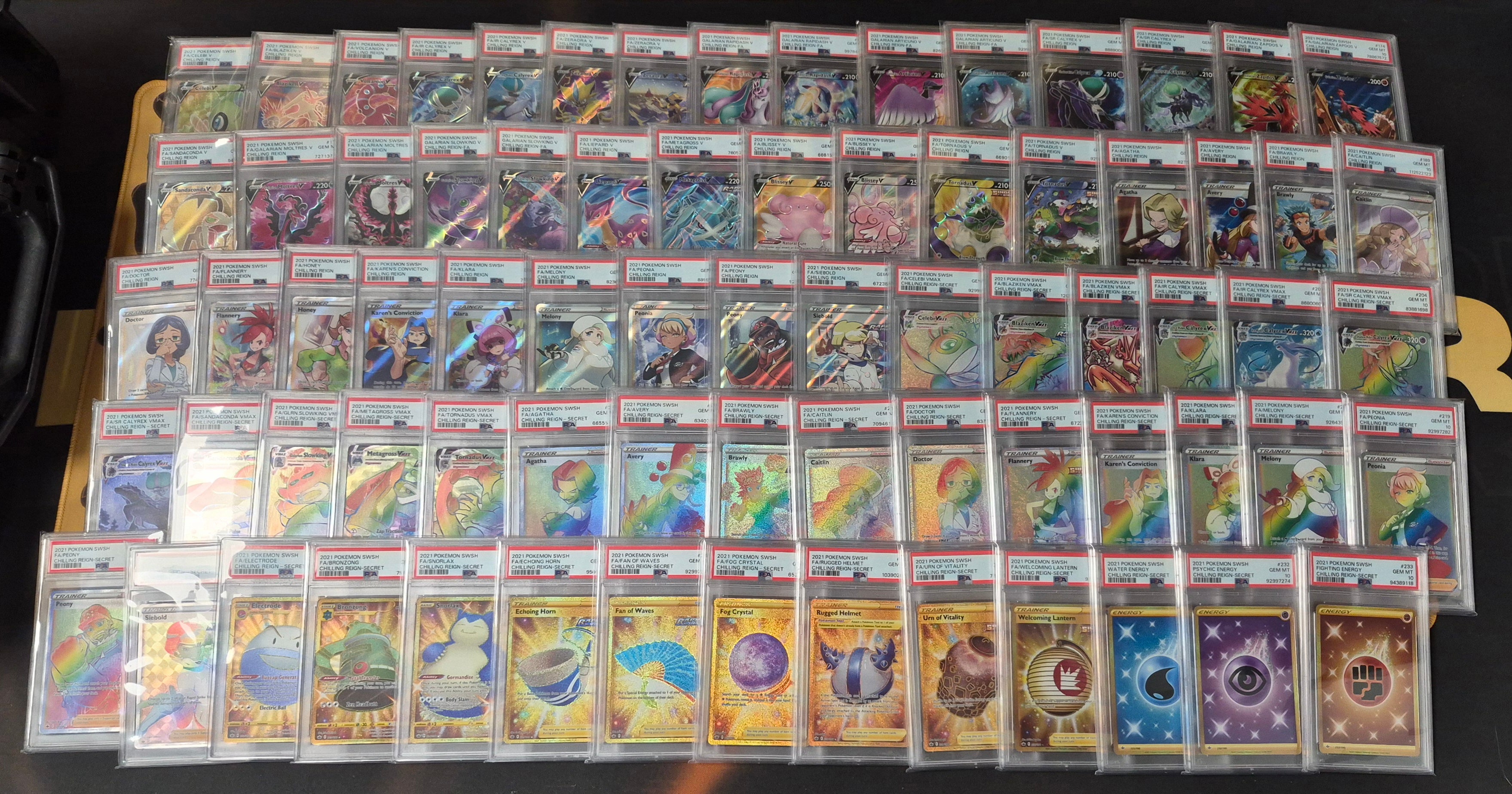 Chilling Reign Master Set — All Hits are in PSA 10