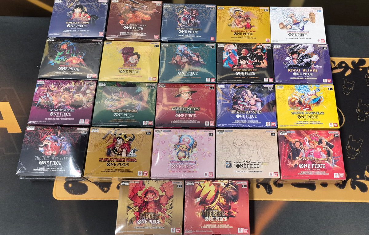 One Piece TCG OP-01 to OP-17 Complete English Booster Box Collection