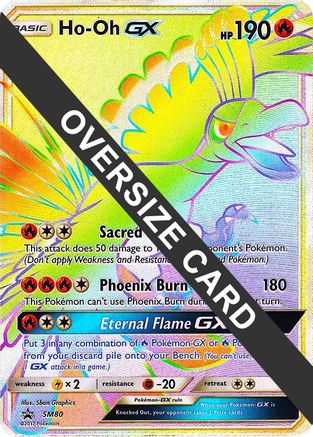 Ho-Oh GX (SM Black Star Promo) (SM80) - Jumbo Cards Holofoil