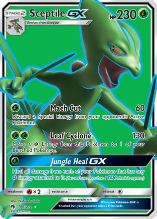 Sceptile GX (Full Art) (196/214) - SM Lost Thunder Holofoil