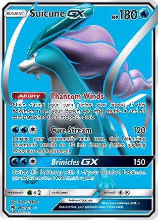 Suicune GX (Full Art) (200/214) - SM Lost Thunder Holofoil