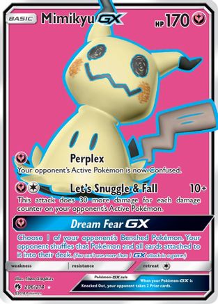 Mimikyu GX (Full Art) (206/214) - SM  Lost Thunder Holofoil