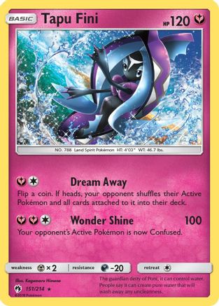 Tapu Fini (151/214) - SM Lost Thunder Holofoil