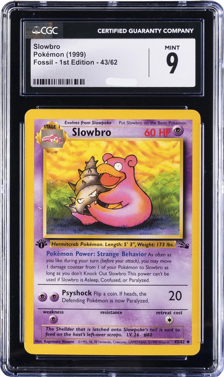 CGC 9 SLOWBRO 1ST ED FOSSIL