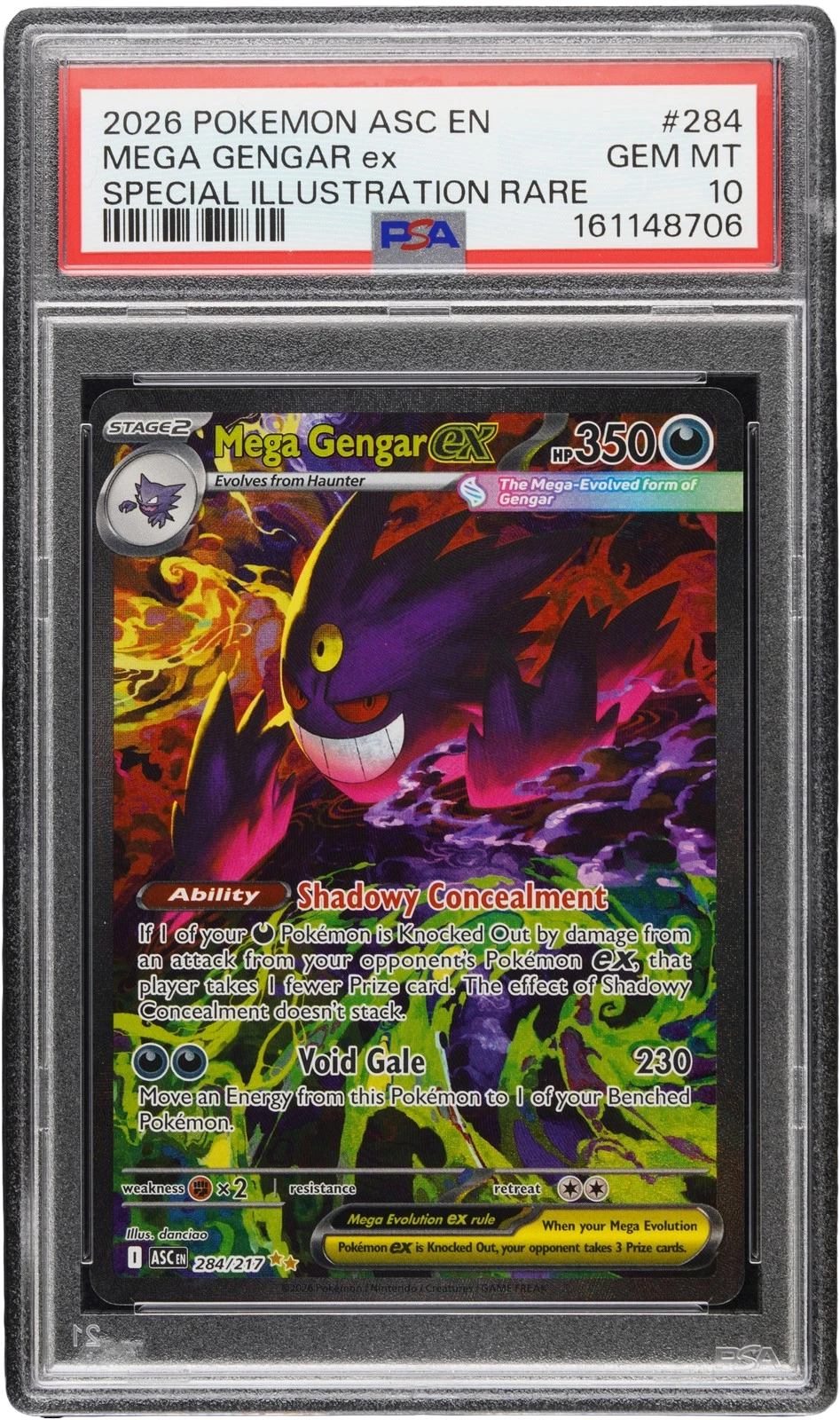 PSA 10 MEGA GENGAR EX ASCENDED HEROES