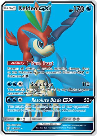Keldeo GX (Full Art) (219/236) - SM Unified Minds Holofoil