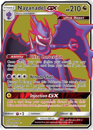 Naganadel GX (Full Art) (230/236) - SM Unified Minds Holofoil