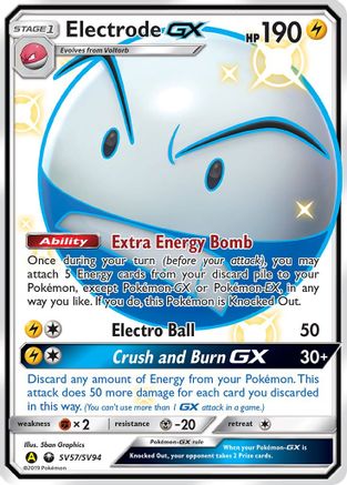 Electrode GX (SV57/SV94) - Hidden Fates Shiny Vault Holofoil