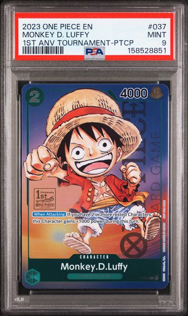 PSA 9 MONKEY D. LUFFY 1ST ANV TOURNAMENT-PTCP