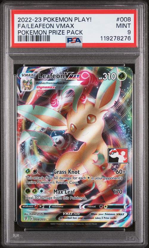 PSA 9 FA/LEAFEON VMAX POKEMON PRIZE