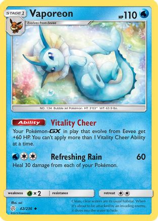 Vaporeon (42/236) - SM Cosmic Eclipse