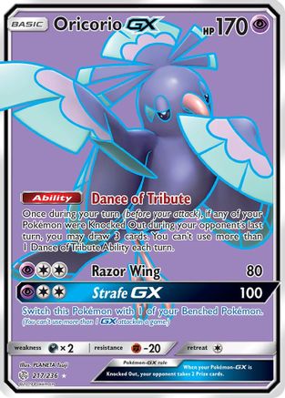Oricorio GX (Full Art) (217/236) - SM Cosmic Eclipse Holofoil