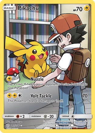 Pikachu (Secret) (241/236) - SM Cosmic Eclipse Holofoil