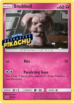 Snubbull (Detective Pikachu Stamped) (SM200/248) - SM Promos Holofoil