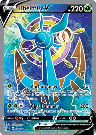 Dhelmise V (Full Art) (187/202) - SWSH01 Sword & Shield Base Set Holofoil