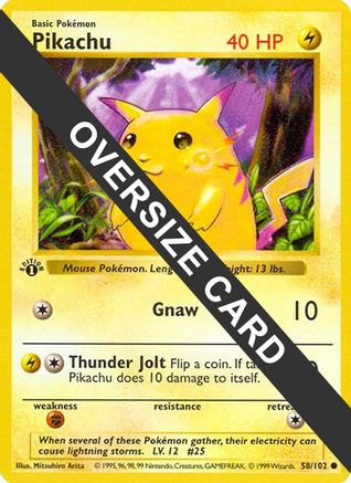 Pikachu (58/102) - Jumbo Cards