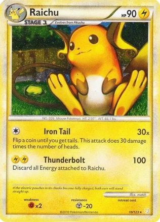 Raichu (Cracked Ice Holo) (10/123) - Deck Exclusives Holofoil