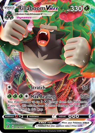 Rillaboom VMAX (18/192) - SWSH02 Rebel Clash Holofoil