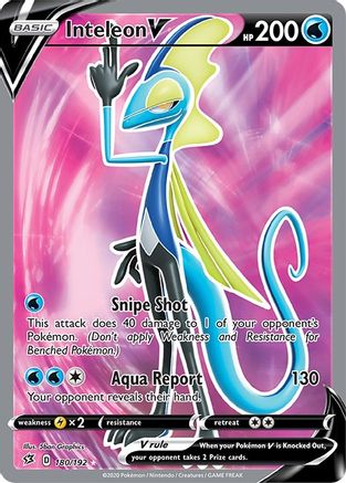 Inteleon V (Full Art) (180/192) - SWSH02 Rebel Clash Holofoil