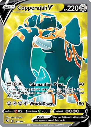 Copperajah V (Full Art) (187/192) - SWSH02 Rebel Clash Holofoil