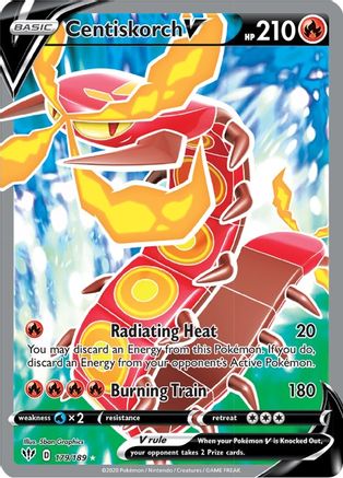 Centiskorch V (Full Art) (179/189) - SWSH03 Darkness Ablaze Holofoil