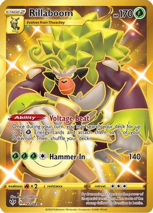 Rillaboom (Secret) (197/189) - SWSH03 Darkness Ablaze Holofoil