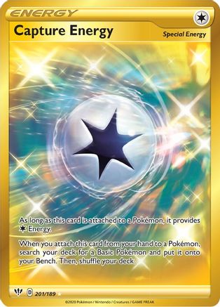 Capture Energy (Secret) (201/189) - SWSH03 Darkness Ablaze Holofoil