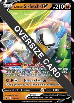 Galarian Sirfetch'd V (SWSH043) - Jumbo Cards Holofoil