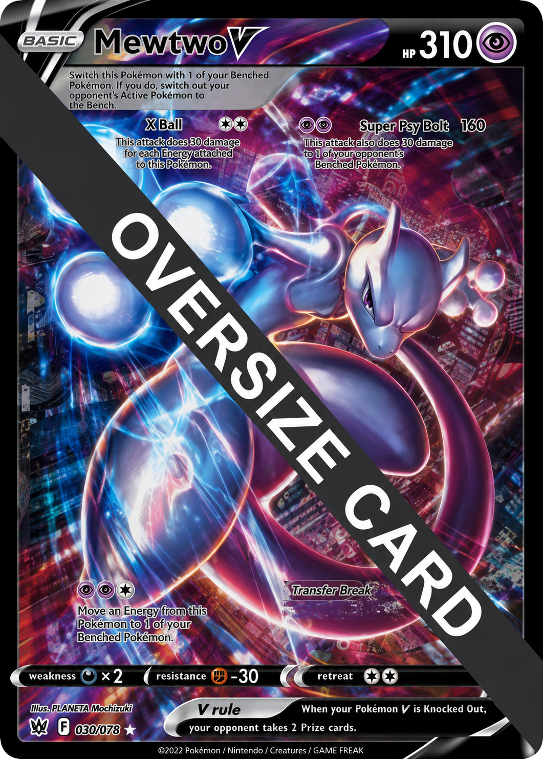Mewtwo V-UNION SWSH161 -Jumbo