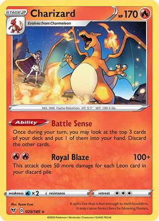 Charizard (25/185) - SWSH04 Vivid Voltage Reverse Holofoil