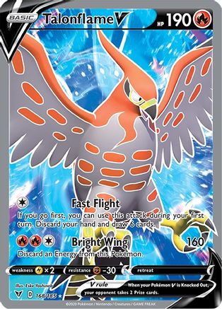 Talonflame V (Full Art) (168/185) - SWSH04 Vivid Voltage Holofoil
