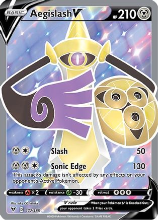 Aegislash V (Full Art) (177/185) - SWSH04 Vivid Voltage Holofoil