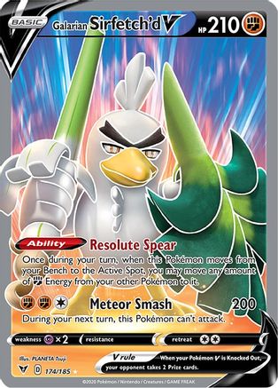 Galarian Sirfetch'd V (Full Art) (174/185) - SWSH04 Vivid Voltage Holofoil