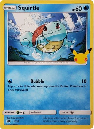 Squirtle (17/25) - McDonalds 25th Anniversary Promos Holofoil